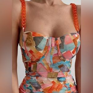 Multicolor Mini Dress